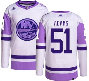 Adidas Men's Collin Adams New York Islanders Men's Authentic Hockey Fights Cancer Jersey