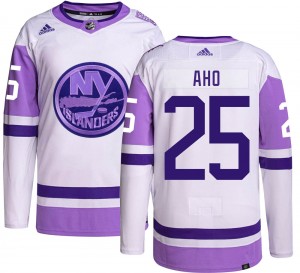 Adidas Men's Sebastian Aho New York Islanders Men's Authentic Hockey Fights Cancer Jersey