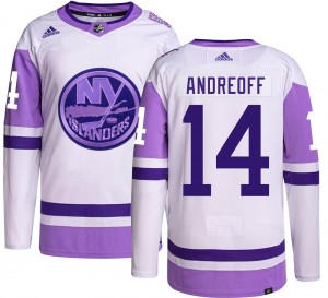 Adidas Men's Andy Andreoff New York Islanders Men's Authentic Hockey Fights Cancer Jersey