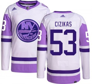 Adidas Men's Casey Cizikas New York Islanders Men's Authentic Hockey Fights Cancer Jersey