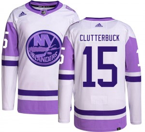 Adidas Men's Cal Clutterbuck New York Islanders Men's Authentic Hockey Fights Cancer Jersey