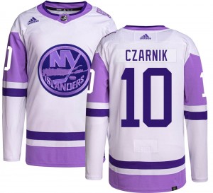 Adidas Men's Austin Czarnik New York Islanders Men's Authentic Hockey Fights Cancer Jersey