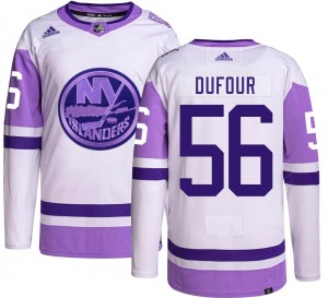 Adidas Men's William Dufour New York Islanders Men's Authentic Hockey Fights Cancer Jersey