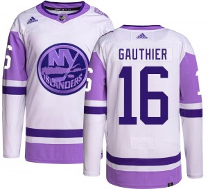 Adidas Men's Julien Gauthier New York Islanders Men's Authentic Hockey Fights Cancer Jersey