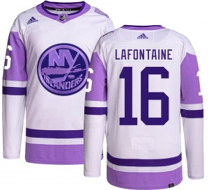 Adidas Men's Pat LaFontaine New York Islanders Men's Authentic Hockey Fights Cancer Jersey