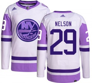 Adidas Men's Brock Nelson New York Islanders Men's Authentic Hockey Fights Cancer Jersey