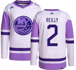 Adidas Men's Mike Reilly New York Islanders Men's Authentic Hockey Fights Cancer Jersey