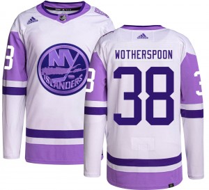Adidas Men's Parker Wotherspoon New York Islanders Men's Authentic Hockey Fights Cancer Jersey