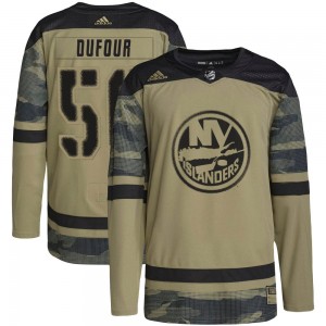 Adidas William Dufour New York Islanders Youth Authentic Military Appreciation Practice Jersey - Camo