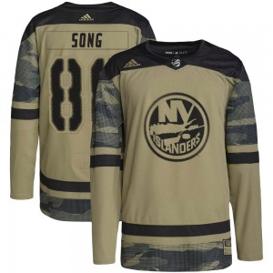 Adidas Andong Song New York Islanders Youth Authentic Military Appreciation Practice Jersey - Camo