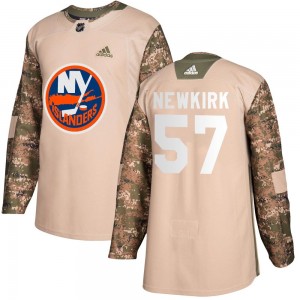 Adidas Reece Newkirk New York Islanders Men's Authentic Veterans Day Practice Jersey - Camo