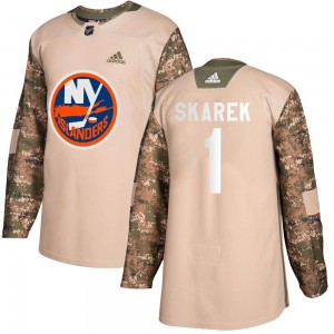Adidas Jakub Skarek New York Islanders Men's Authentic Veterans Day Practice Jersey - Camo
