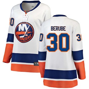 Fanatics Branded Jean-Francois Berube New York Islanders Women's Breakaway Away Jersey - White