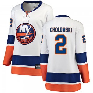 Fanatics Branded Dennis Cholowski New York Islanders Women's Breakaway Away Jersey - White