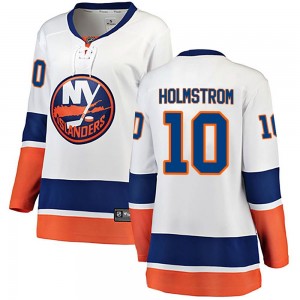 Fanatics Branded Simon Holmstrom New York Islanders Women's Breakaway Away Jersey - White