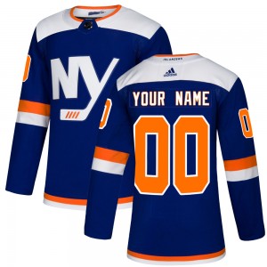 Adidas Custom New York Islanders Youth Authentic Custom Alternate Jersey - Blue