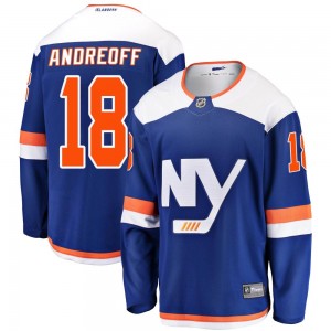 Fanatics Branded Andy Andreoff New York Islanders Youth Breakaway Alternate Jersey - Blue