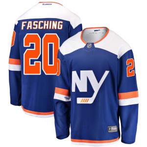 Fanatics Branded Hudson Fasching New York Islanders Youth Breakaway Alternate Jersey - Blue