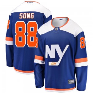 Fanatics Branded Andong Song New York Islanders Youth Breakaway Alternate Jersey - Blue