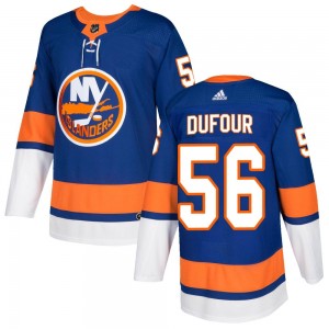 Adidas William Dufour New York Islanders Men's Authentic Home Jersey - Royal