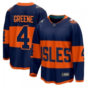 Fanatics Branded Andy Greene New York Islanders Men's Breakaway Navy 2024 Stadium Series Jersey - Green