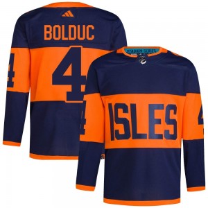 Adidas Samuel Bolduc New York Islanders Men's Authentic 2024 Stadium Series Primegreen Jersey - Navy