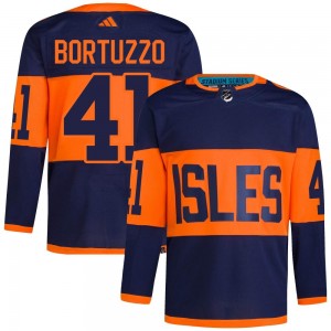 Adidas Robert Bortuzzo New York Islanders Men's Authentic 2024 Stadium Series Primegreen Jersey - Navy