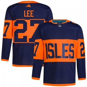 Adidas Anders Lee New York Islanders Men's Authentic 2024 Stadium Series Primegreen Jersey - Navy