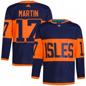 Adidas Matt Martin New York Islanders Men's Authentic 2024 Stadium Series Primegreen Jersey - Navy