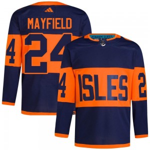 Adidas Scott Mayfield New York Islanders Men's Authentic 2024 Stadium Series Primegreen Jersey - Navy
