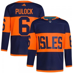 Adidas Ryan Pulock New York Islanders Men's Authentic 2024 Stadium Series Primegreen Jersey - Navy