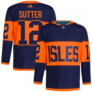 Adidas Duane Sutter New York Islanders Men's Authentic 2024 Stadium Series Primegreen Jersey - Navy