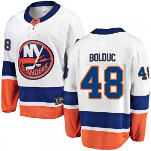 Fanatics Branded Samuel Bolduc New York Islanders Men's Breakaway Away Jersey - White