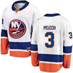 Fanatics Branded Adam Pelech New York Islanders Men's Breakaway Away Jersey - White