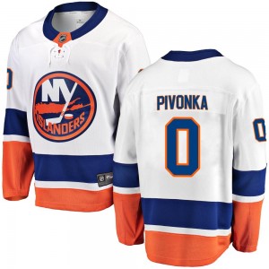 Fanatics Branded Jacob Pivonka New York Islanders Men's Breakaway Away Jersey - White