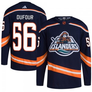 Adidas William Dufour New York Islanders Youth Authentic Reverse Retro 2.0 Jersey - Navy