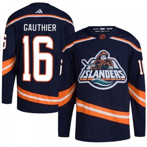 Adidas Julien Gauthier New York Islanders Youth Authentic Reverse Retro 2.0 Jersey - Navy