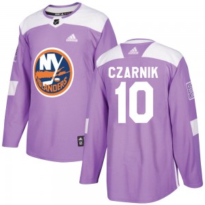 Adidas Austin Czarnik New York Islanders Youth Authentic Fights Cancer Practice Jersey - Purple