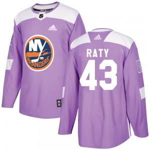 Adidas Aatu Raty New York Islanders Youth Authentic Fights Cancer Practice Jersey - Purple