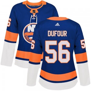 Adidas William Dufour New York Islanders Women's Authentic Home Jersey - Royal