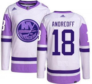 Adidas Youth Andy Andreoff New York Islanders Youth Authentic Hockey Fights Cancer Jersey