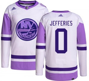 Adidas Youth Alex Jefferies New York Islanders Youth Authentic Hockey Fights Cancer Jersey