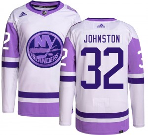 Adidas Youth Ross Johnston New York Islanders Youth Authentic Hockey Fights Cancer Jersey