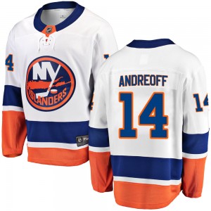 Fanatics Branded Andy Andreoff New York Islanders Youth Breakaway Away Jersey - White