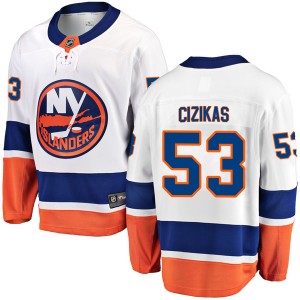 Fanatics Branded Casey Cizikas New York Islanders Youth Breakaway Away Jersey - White