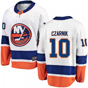 Fanatics Branded Austin Czarnik New York Islanders Youth Breakaway Away Jersey - White