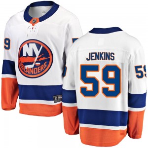 Fanatics Branded Blade Jenkins New York Islanders Youth Breakaway Away Jersey - White