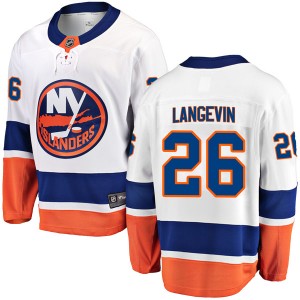 Fanatics Branded Dave Langevin New York Islanders Youth Breakaway Away Jersey - White