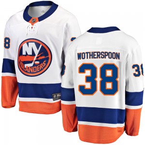 Fanatics Branded Parker Wotherspoon New York Islanders Youth Breakaway Away Jersey - White