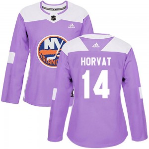 Adidas Bo Horvat New York Islanders Women's Authentic Fights Cancer Practice Jersey - Purple
